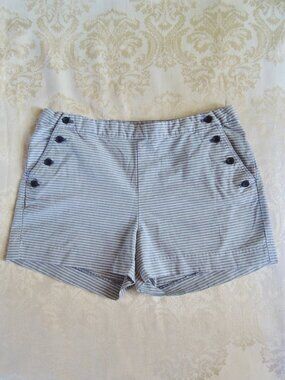 Banana Republic Blue & White Dolby Striped Sailor Shorts 12